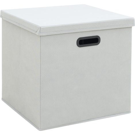 Cutie de depozitare textila pliabila, cu capac, 35,5 x 34,5 x 35 cm, culoare gri - imagine 12